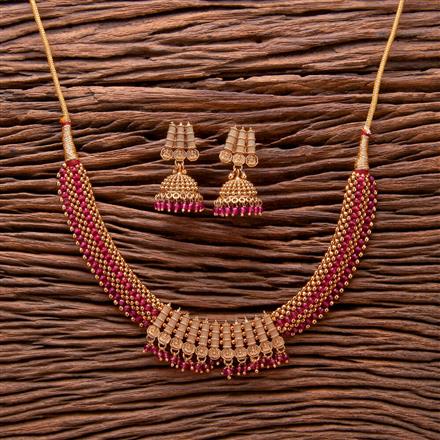 Antique Thushi Necklace With Gold Plating
