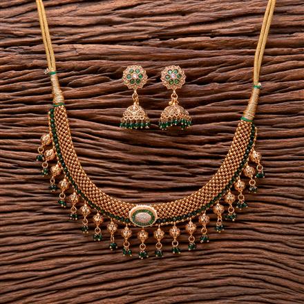 Antique Thushi Necklace With Gold Plating