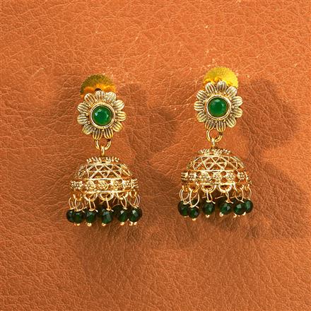 Antique Delicate Jhumki With Gold Plating