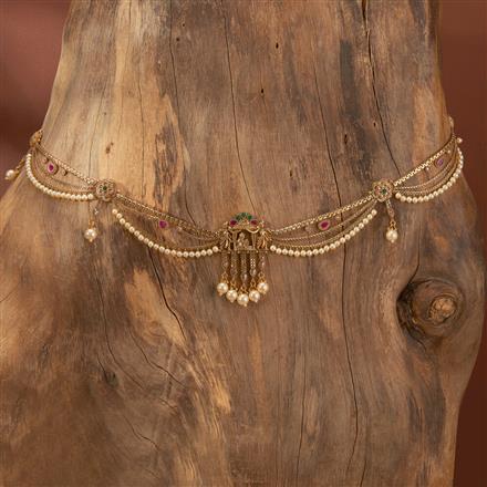 Antique Moti Belt With Gold Plating