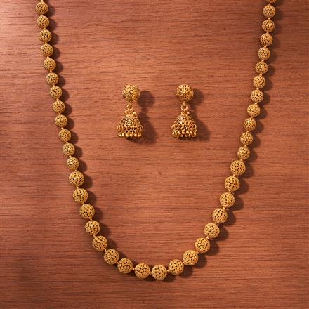 Antique Plain Gold Necklace With Gold Plating