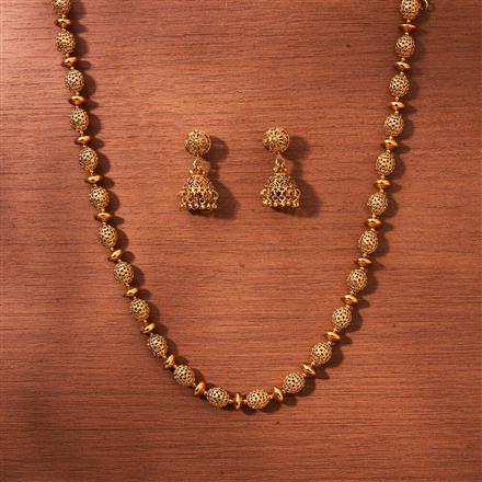 Antique Plain Gold Necklace With Gold Plating