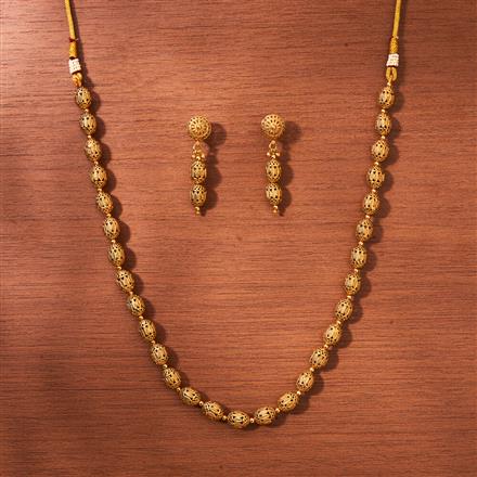 Antique Plain Gold Necklace With Gold Plating