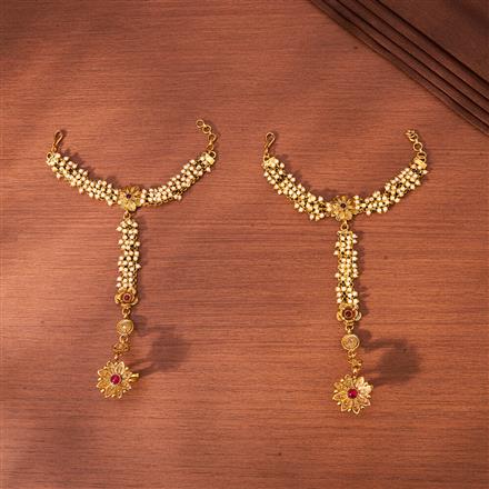 Antique Pearl Hath Pan With Gold Plating