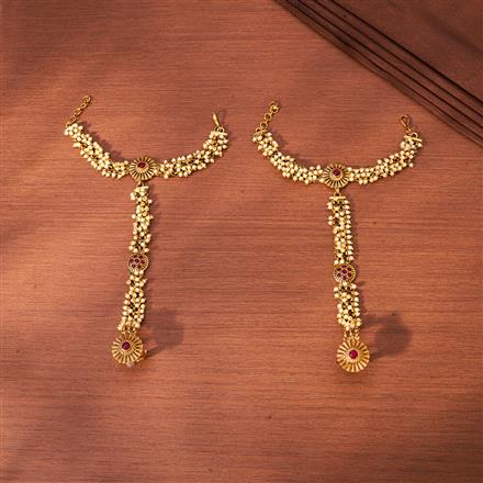 Antique Moti Hath Pan With Gold Plating