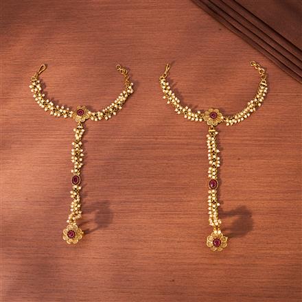 Antique Moti Hath Pan With Gold Plating