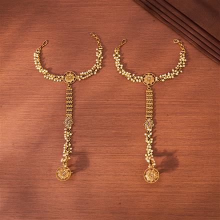 Antique Pearl Hath Pan With Gold Plating