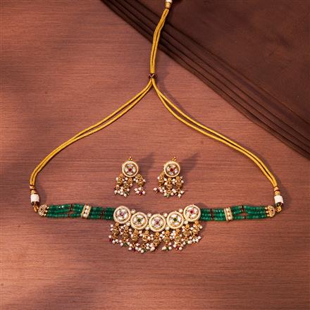 Antique Pearl Necklace With Gold Plating
