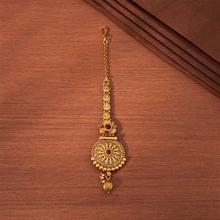 Antique Classic Tikka With Matte Gold Plating