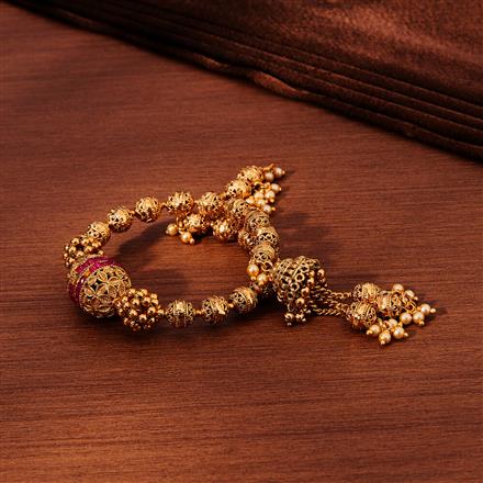 Antique Adjustable Bracelet With Gold Plating