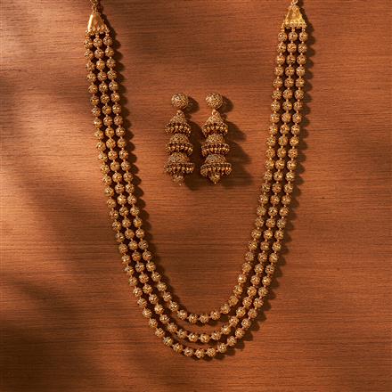 Antique Plain Gold Necklace With Gold Plating