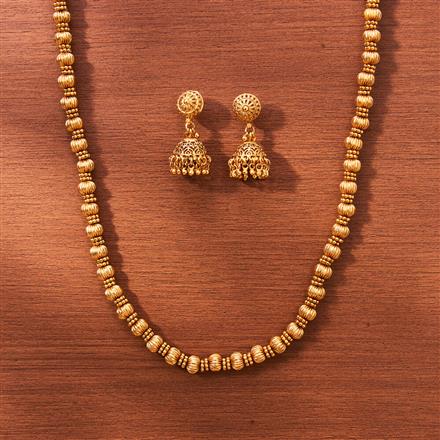 Antique Plain Gold Mala With Gold Plating