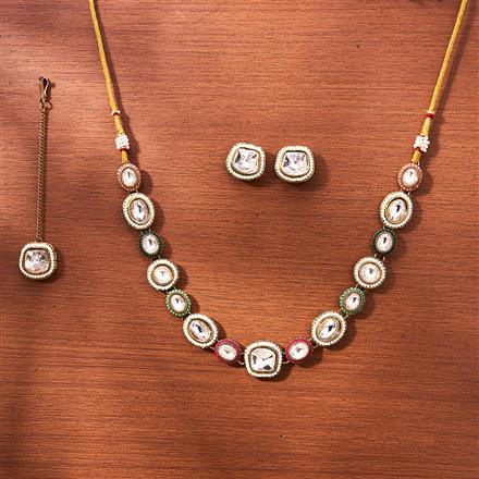 Antique Classic Necklace With Mehndi Plating