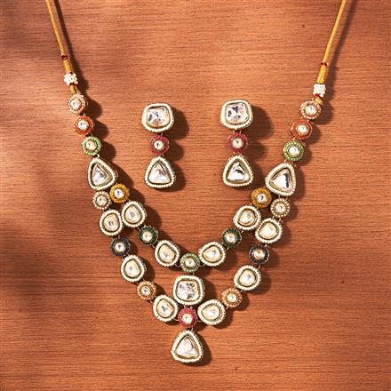 Antique Classic Necklace With Mehndi Plating