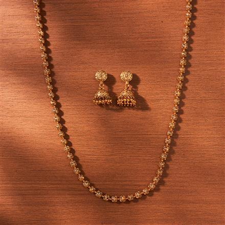 Antique Plain Gold Mala With Gold Plating