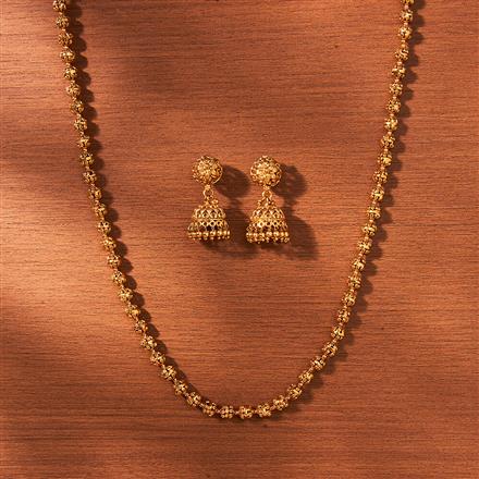 Antique Plain Gold Mala With Gold Plating