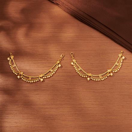 Antique Moti Ear Chain With Gold Plating