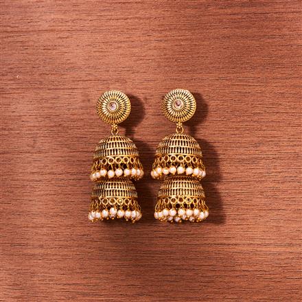 Antique Double Jhumki With Gold Plating