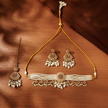 Antique Choker With Mehndi Plating