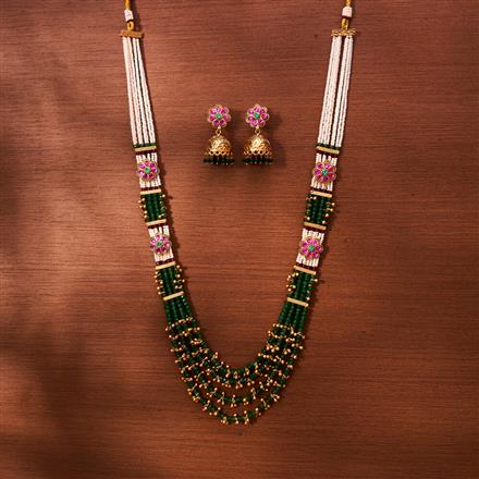 Antique Classic mala necklace With Matte Gold Plating