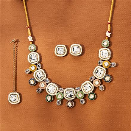 Antique Classic Necklace With Mehndi Plating