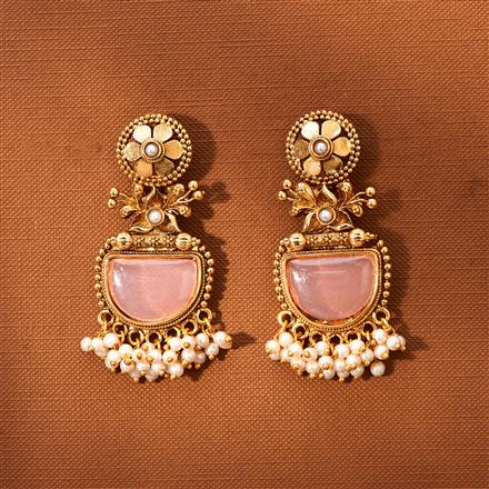 Antique Pearl Earring With Gold Plating