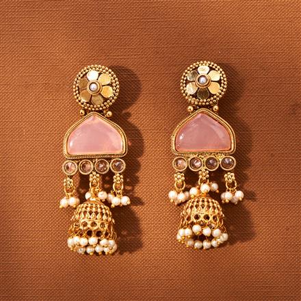Antique Jhumki With Gold Plating
