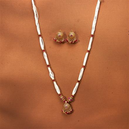 Antique Mala Necklace Set With Gold Plating