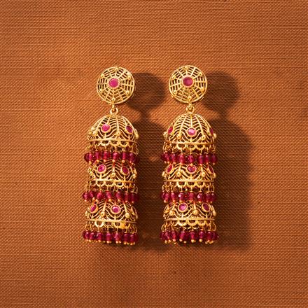 Antique Triple Jhumki With Gold Plating
