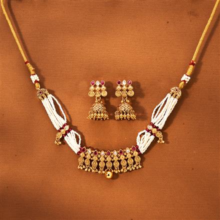 Antique South Indian Necklace With Gold Plating