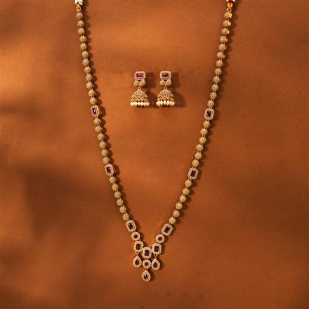 Antique Long Necklace With Gold Plating