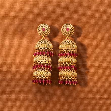 Antique Triple Jhumki With Gold Plating