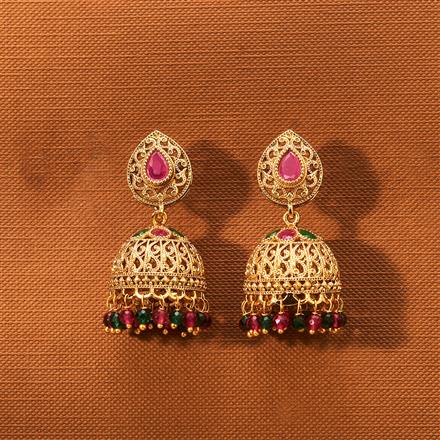 Antique Jhumki With Gold Plating