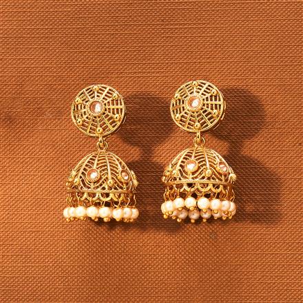 Antique Jhumki With Gold Plating