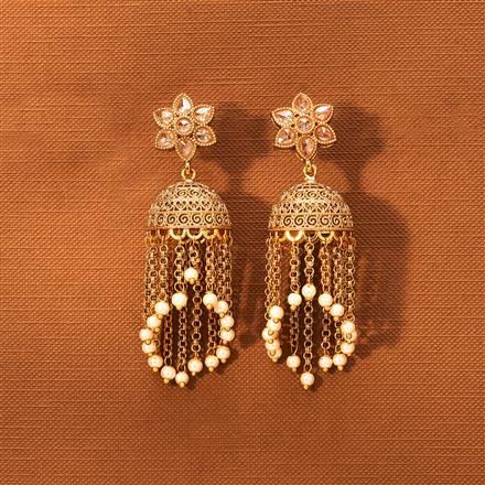 Antique Jhumki With Gold Plating