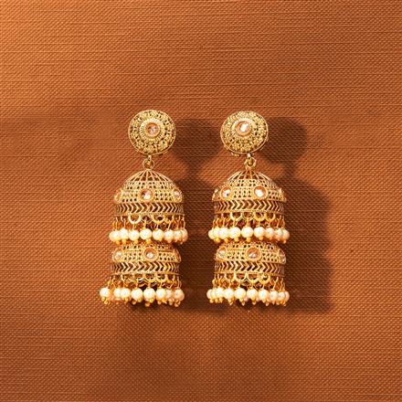Antique Jhumki With Gold Plating