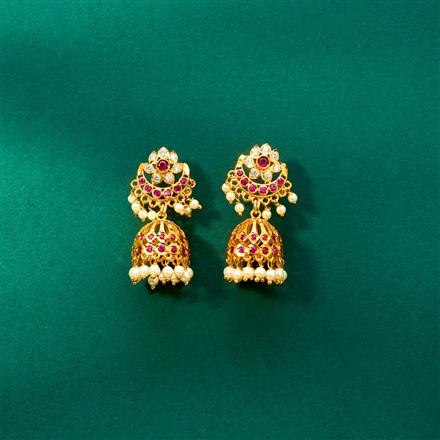 Antique Moti Earring With Gold Plating