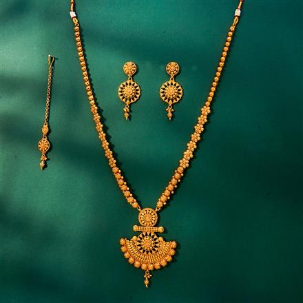 Antique Plain Gold Necklace With Gold Plating