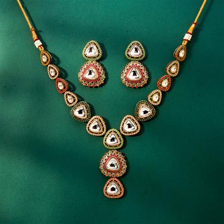 Antique Classic Necklace With Mehndi Plating