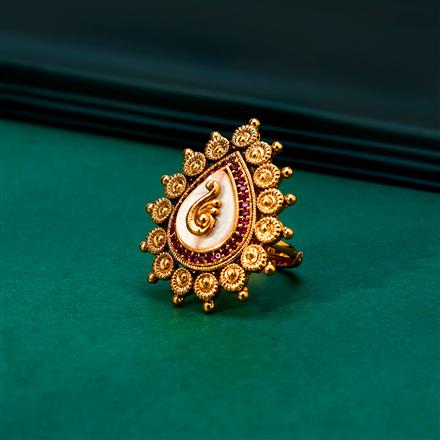 Antique Adjustable Ring With Gold Plating