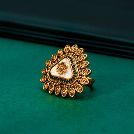 Antique Adjustable Ring With Gold Plating