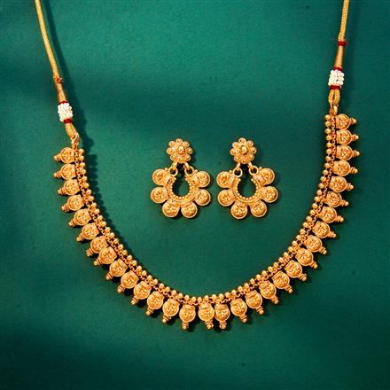 Antique Plain Gold Necklace With Gold Plating