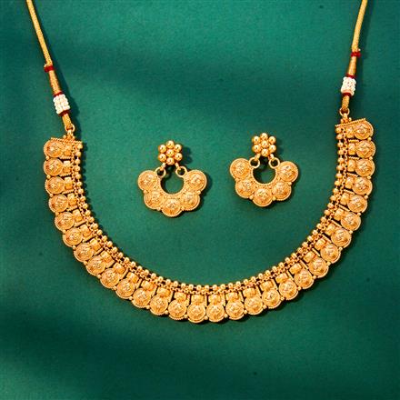 Antique Plain Gold Necklace With Gold Plating