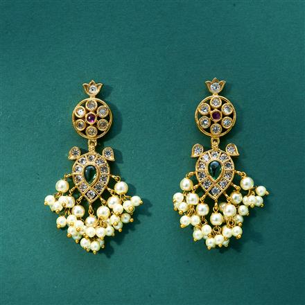 Antique Moti Earring With Gold Plating