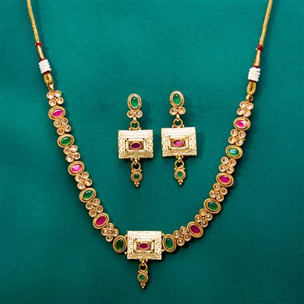 Antique Meenakari Necklace With Gold Plating
