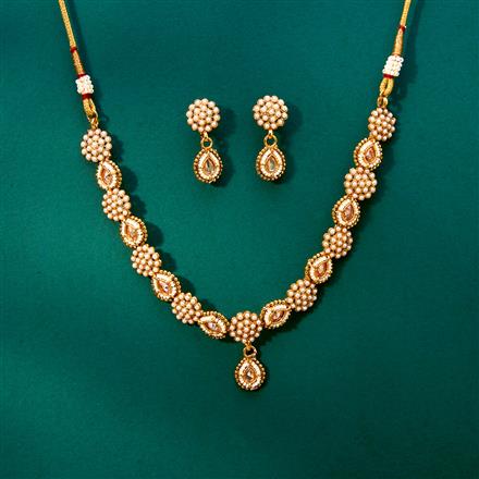 Antique Pearl Necklace With Gold Plating
