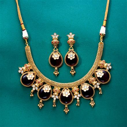 Antique Meenakari Necklace With Gold Plating