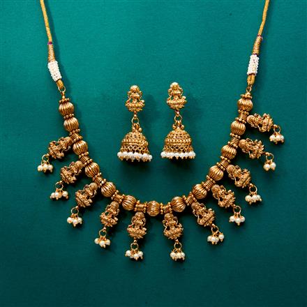 Antique South Indian Necklace With Gold Plating