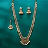 Antique Long Necklace With Mehndi Plating