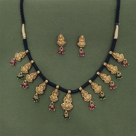 Antique Temple Necklace With Gold Plating